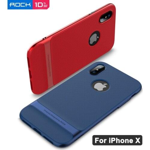 For IPhone X Phone Original ROCK чехол PC + TPU Slim Hybrid Durable Armor Case High Quality on Sales For IPhone X