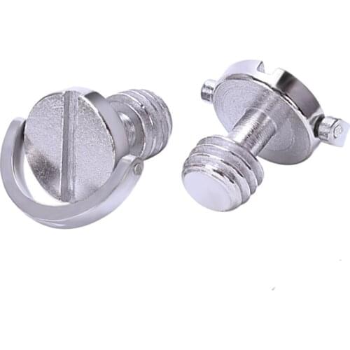 Hot Longer Shaft D-ring Screw 3/8 inch-16 Thread Camera Tripod Quick Release Fixing Screw Adapter (Pack of 2)