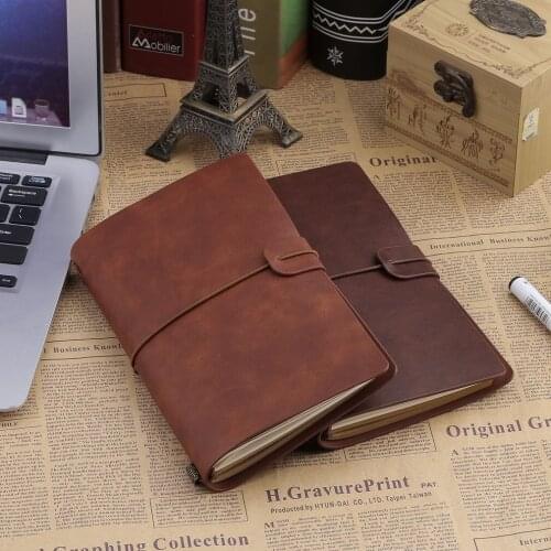 Portable Student Leather Journal Notebook School Writing Notebook Travel Diary Outdoor Journal Planner Agenda DIY Birthday Gift