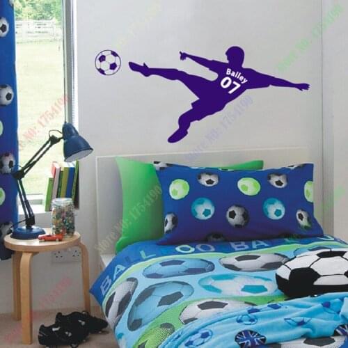 Sale Football Soccer Ball Personalized Name & Number Vinyl Wall Wall Decal Poster Wall Art Children Wall Sticker Kids Room Decor