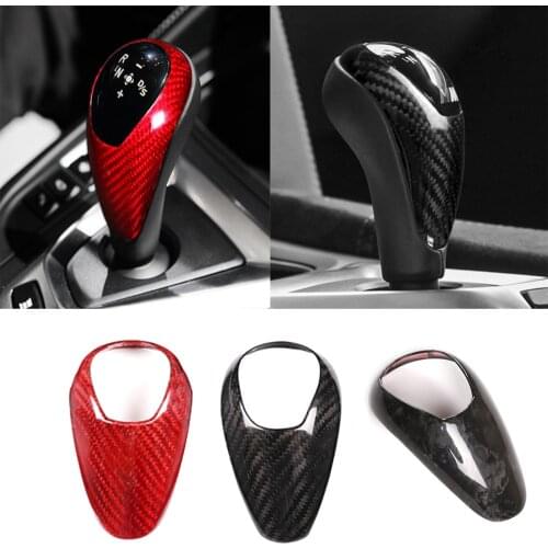 Real Carbon Fiber Gear Shift Knob Head Decorative Trim Fit for BMW M3 M4 F80 F82 2014-2019 Car Interior Accessories