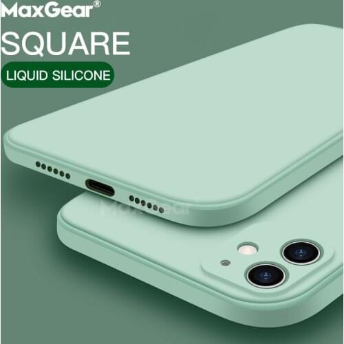 Liquid Silicone Case for iPhone 11 12 mini SE 2 2020 XS 11Pro XR X XS Max Candy Cases for iPhone 7 8 6S Plus Solid Soft Cover
