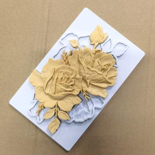 European-style texture fondant liquid silicon cake decoration embossed silicone mold DIY baking chocolate