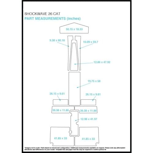 Shockwave 26 Cat Cockpit Pad Boat EVA Teak Decking 1/4" 6mm