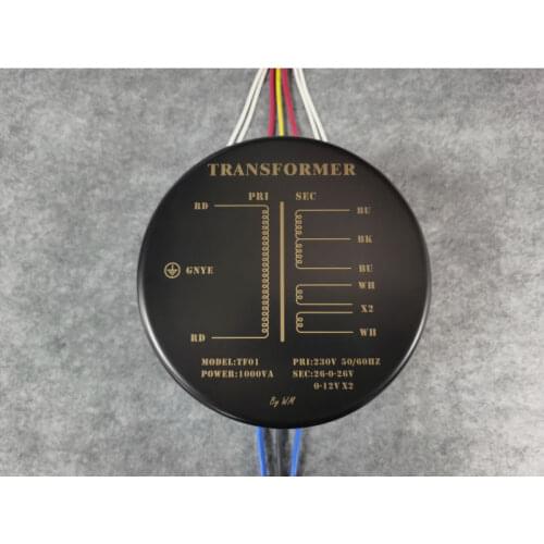 1000W fever grade HiFi dual shield potting ring audio power amplifier power transformer, primary 230V, secondary 26V-0-26V