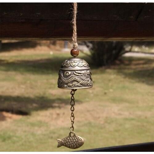 Wind chimes metal pendants Dongba bells decorative gifts car ornaments ichthyosaurs metal crafts