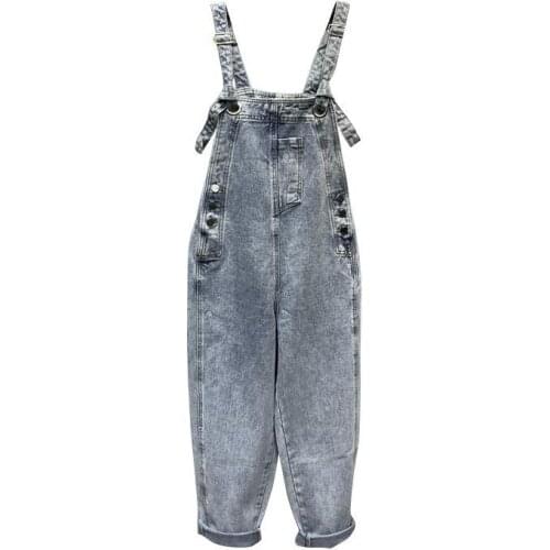 Women clothing denim washed fabric rompers summer/autumn overalls women jumpsuits suspenders jeans women overalls female rompers