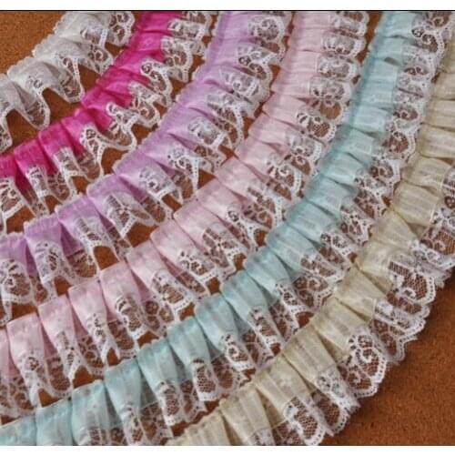 1M Width 4.5cm Latest France Lace Fabric African Tulle Lace Fabric High Quality Lace Trim Sewing Accessories encajes dentelle