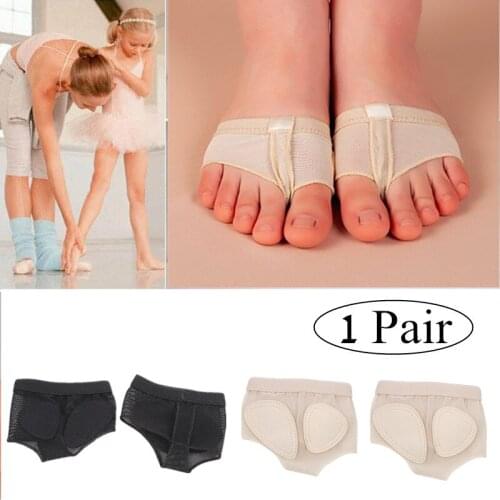 1Pair XS-XL Breathable Belly Dance Ballet Half Sole Elastic Toe Pad Foot Care Tool For Girls Women