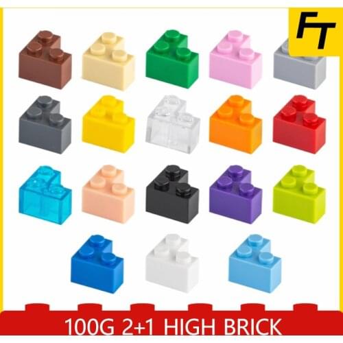 100g Small Particle 2357 High Brick Right Angle 2+1 DIY Building Block Compatible with Creative Gift MOC Block Castle Toy