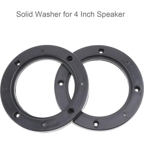 2 Pcs Universal 4 Inch Car Speaker Gasket Waterproof Quake Proof Plastic Solid Washer Adapter Brackets Speaker Mounts Plates