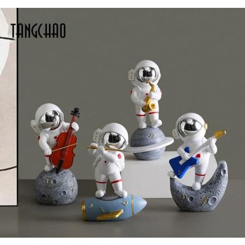 TANGCHAO Home Decoration Accessories Nordic Resin Astronaut Figurines Furnishing Crafts Cosmonaut Statues Gift For Birthday