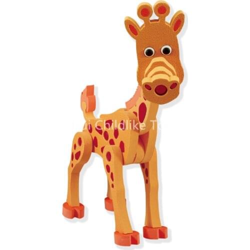 Free shipping 3d EVA funny animal puzzle 3d kid toys education for children