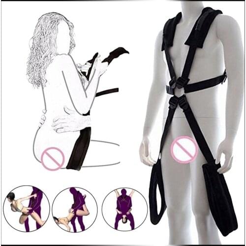 Erotic BDSM Positioning Bandage Double Shoulder Sex Swing Open Leg Couple Flirting Handcuffs Swing Sex Toys for Women -50