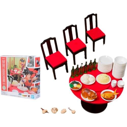 Bandai Dragon Ball Figure Son Goku Harahachibunme Set Anime Figure Fried Rice Scene Genuine Action Toy Figure Toys for Children
