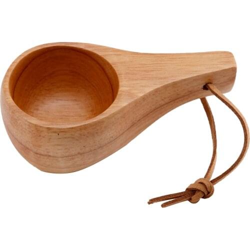 Finland Kuksa Mug Nordic Wood Cup Sweden Ksa Mug Beech Wood Tea Cup Anti Scald Long Handgrip Coffee Teacup