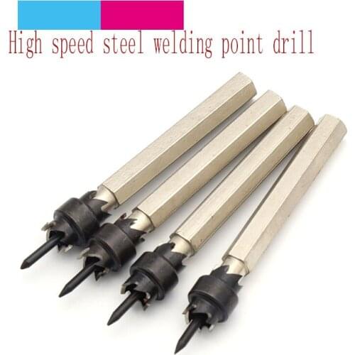 2pcs 6542 HSS Rotary Spot Weld Drill Cutter Remover Carbide Bit Double Sided Welding Cutter 3/8" 5/16" Remover Sheetmetal Bit
