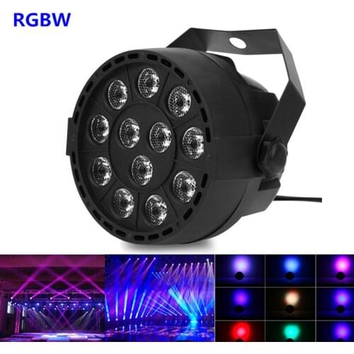 Hot sale 8CH DMX-512 12 LED Stage Light Par 12W RGB Lighting With AC110-240V for Laser Projector Party Club DJ House Disco