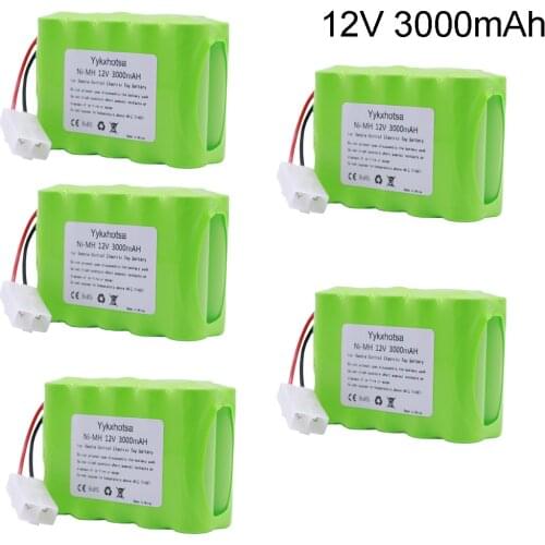 5PCS/lot 12V 3000mAh NI-MH Double-deck battery Tamiya Plug 10x AA Ni-MH Battery Pack for RC electric toys RC cars trucks boats