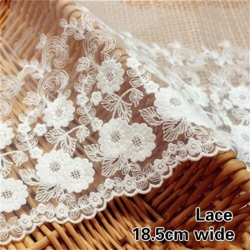 NEW Ivory White Widened 3D Embroidery Lace DIY Clothing Home Textile Accessories Trend Skirt Pajamas Underwear Sewing Trim шитье