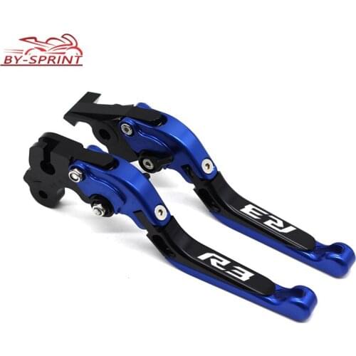 Motorcycle CNC Aluminum Adjustable Brake Clutch Levers For YAMAHA YZF-R3 r3 2015 2016 2017 2018 2019 2020 R3 LOGO Accessories
