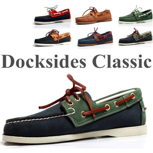 Men Genuine Leather Driving Shoes,New Fashion Docksides Classic Boat Shoe,Brand Design Flats Loafers For Men Women 2019A012
