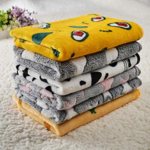 Pet Dog Bed Blanket Soft Fleece Cat Cushion Blanket Winter Warm Friut Print Pet Cats Cover For Small Medium Large Dogs Mat