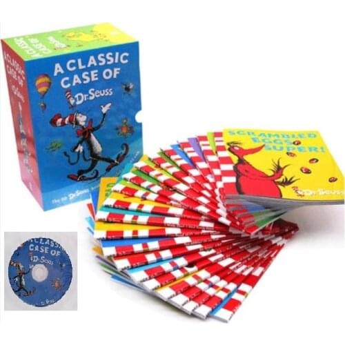 20 Books 1 CD Disc 1 Box Set Dr.Seuss Series Interesting Story Children Picture English Book Kids Christmas Gift Age 3