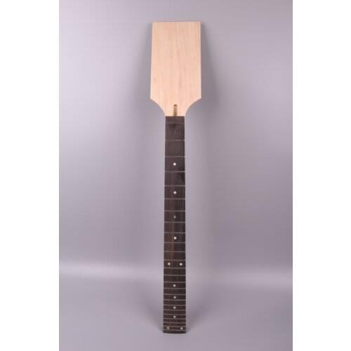 Unfinished Guitar Neck maple 24 fret 24.75in Fretboard Blank Paddle Headstock