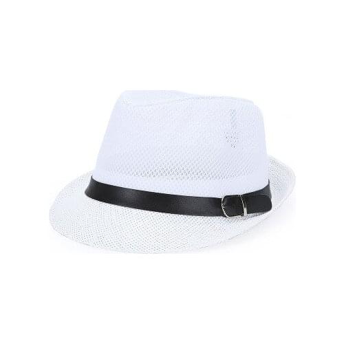 New 2018 hot sale male sunbonnet summer mesh fedoras strawhat cap male breathable summer hat
