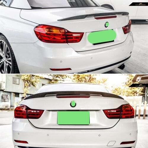 Use For BMW 4 Series Coupe F33 M4 F83 Spoiler 2014--19 Year 2door Cabriolet Carbon Fiber Rear Wing P Style Accessories Body Kit