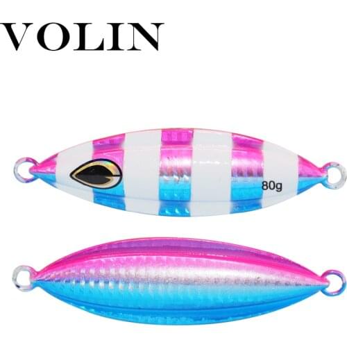 VOLIN 1pc NEW Slow Jigging Metal Lead Lure 40g 60g 80g 100g 150g Saltwater Metal Fishing Lure Artificial Bait Casting Tackle