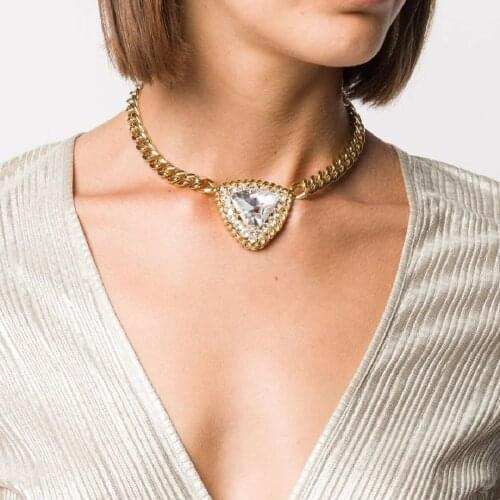 Brass European and American Cold Wind Simple Necklace