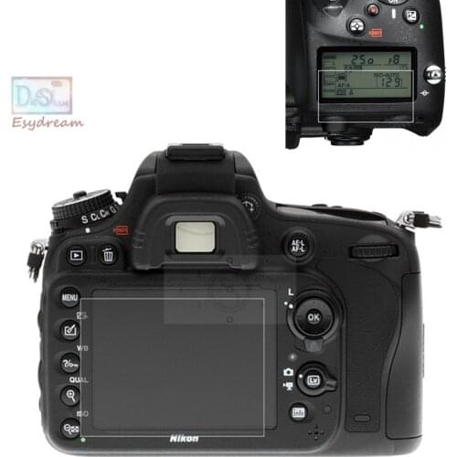 Self-adhesive Glass / Film Main LCD Protector + Top Shoulder Info Screen Protector Guard Cover for Nikon D600 D610 Camera
