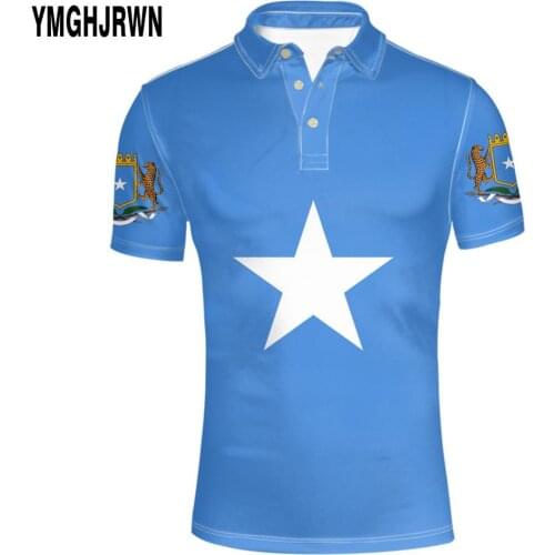 SOMALIA youth diy free custom photo name number som Polo shirt nation flag soomaaliya federal somali print text clothing