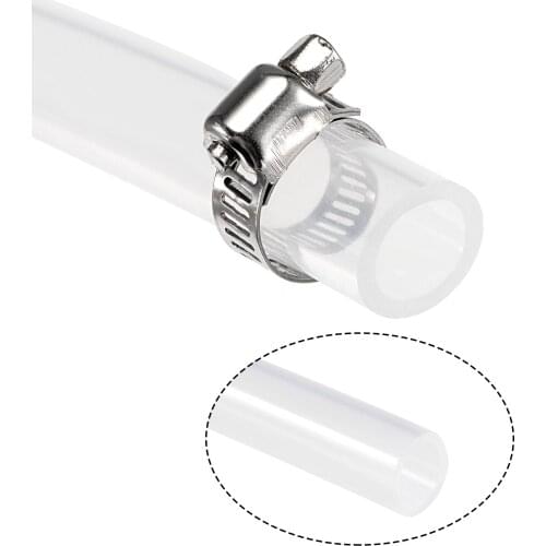Uxcell Silicone Tubing 14mm ID 18mm OD 10ft Silicone Rubber Tube Air Hose Water Pipe Clear with Clamps