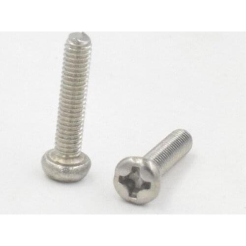 50Pcs M3 Stainless Steel Phillips Screws Cross Round Head M3 Screw Bolts Nuts Fasteners Hardware Tools M3 x14mm