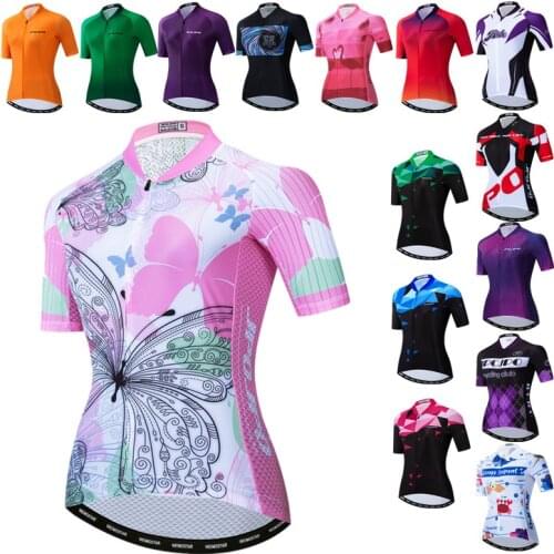Weimostar High Quality Pro Cycling Jersey Women Summer MTB Bike Jersey Tops Maillot Ciclismo Road Bicycle Shirt Cycle Wear Ropa