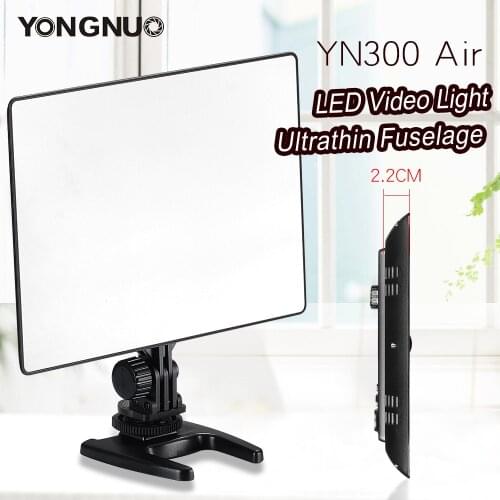 YONGNUO YN300 Air Ultra Thin LED Camera Video Light 3200K-5500K for Canon Nikon Pentax Olympas Samsung DSLR & Camcorder
