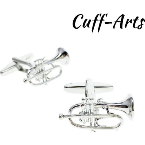 Cufflinks for Men Trumpet Music Cufflinks Gifts for Men Shirt Cuff links Bijoux Homme Bouton De Manchette by Cuffarts C10208