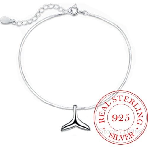 925 Sterling Silver Mermaid Charm Bracelet For Women Bracelet &Bangle Wedding Jewelry Birthday Party Gift