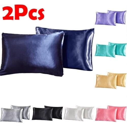 20x30 inch 1 Pair Soft Mulberry Silk Pillow Case Solid Color Pillowcase Cover Chair Seat Decor
