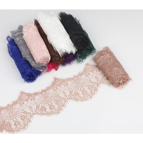 9.5cm Crafts 10 Colors Option Flower Embroidered Lace Fabric Trim Ribbons DIY Sewing Handmade Materials 3 Yards/lot