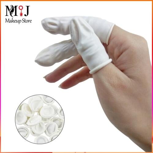 10pcs/set Disposable Anti-static Finger Cots Nail Art Fingertips Protective Latex Gloves Tools Used for Manicure