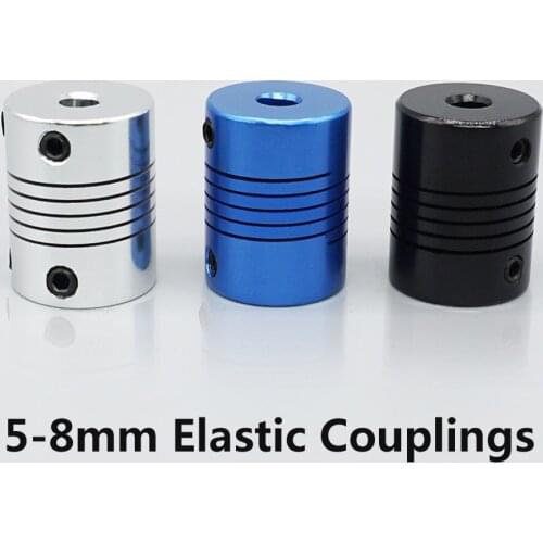 3D printer Parts 5-8mm elastic coupling Stepper motor T8 Lead Screw connector 5x8x25mm Flexible Shaft Coupler 2pcs