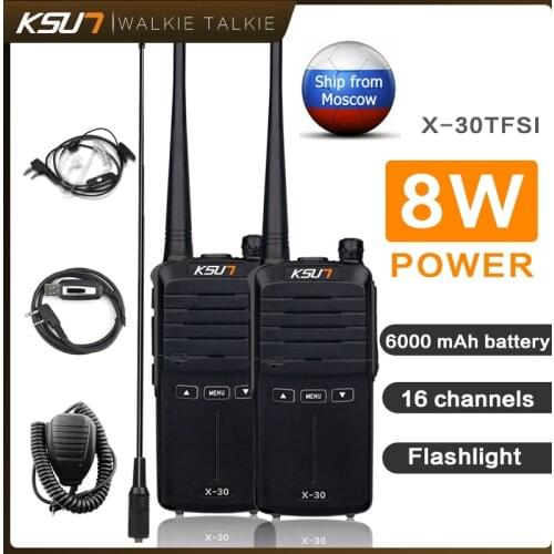 2PCS KSUN Handheld Walkie Talkie 8W High Power UHF Handheld Two Way Ham Radio Communicator HF Transceiver Amateur Handy