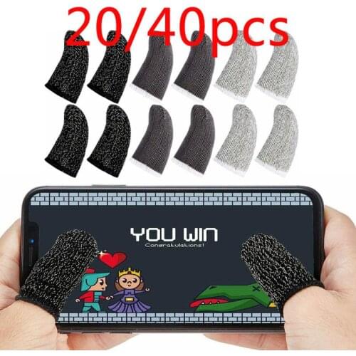 20pcs Finger Cover Game Control For PUBG Sweat Proof Non-Scratch Mobile Screen Game Controller Finger Thumb Sleeve Gloves