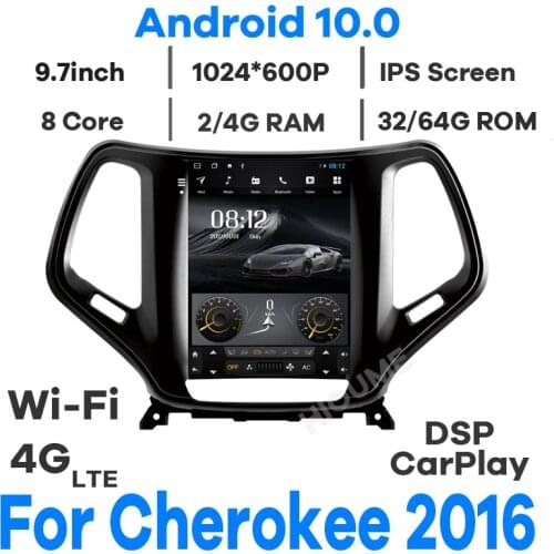 4core Android 10.0 Vertical screen GPS Support JBL for JEEP Cherokee 2014-2019 radio GPS Navigation with 4G LET wifi DSP Carplay