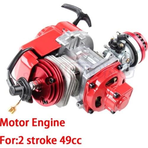 49cc 2 Stroke Mototcycle Complete Engine Motor With Air Filter Carburetor Bike Mini Dirt ATV Quad