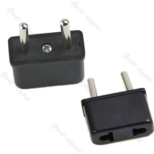US To EU Europe 220v Standard Ac Power Plug Adapter Outlet Travel Converter 85DA